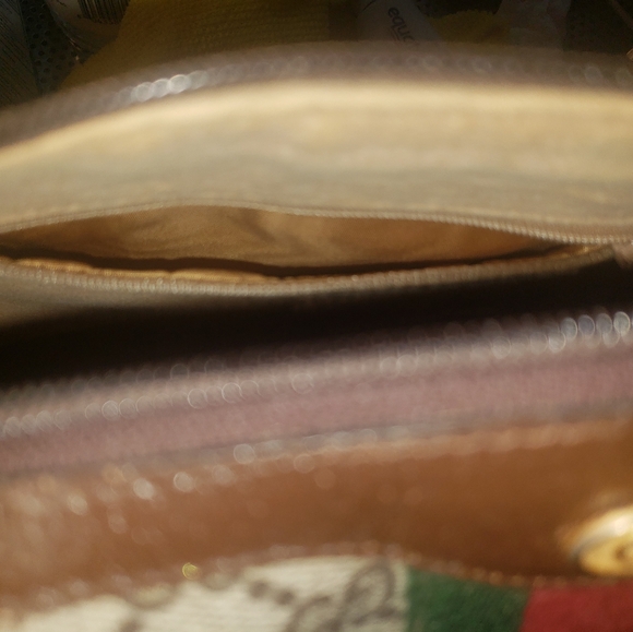 Gucci Vintage Supreme Web Monogram Boston Bag Pre-Owned Condition With Freebies. - Picture 9 of 16